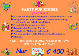 Catering für Kindergeburtstage durch Catering Italia BaSe